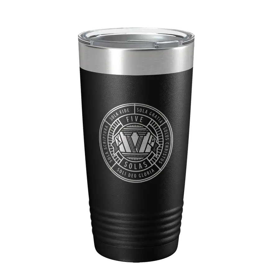 The Five Solas Badge 20oz Insulated Tumbler