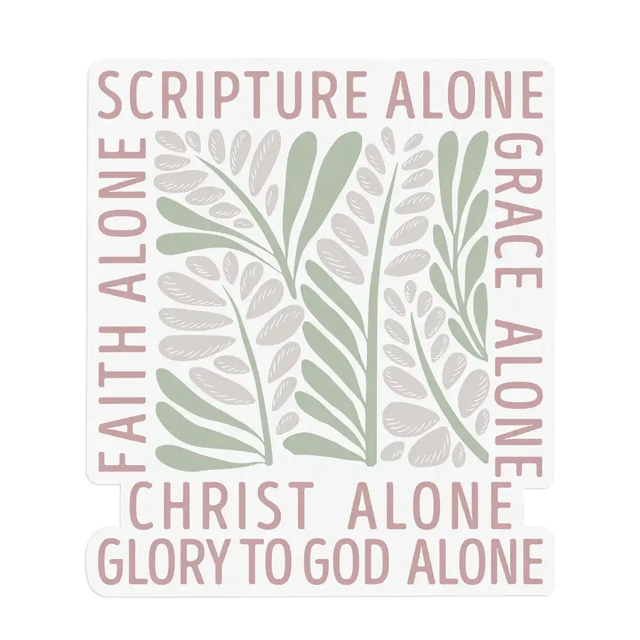 The Five Solas Floral Sticker #2