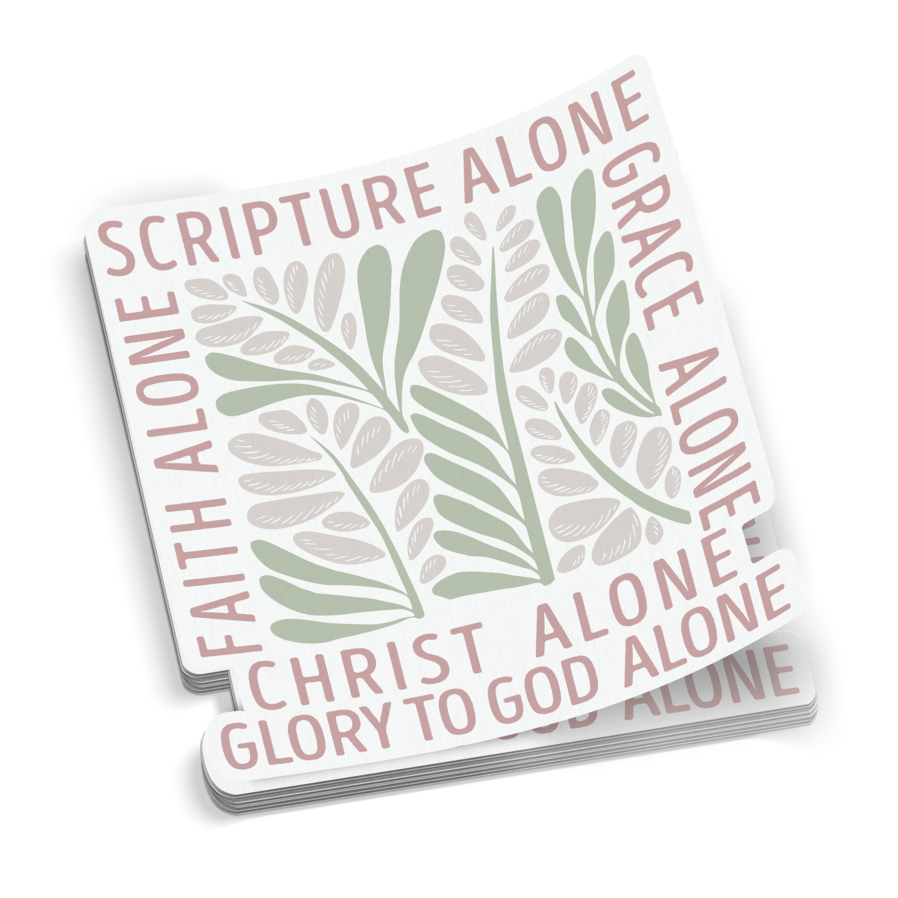 The Five Solas Floral Sticker