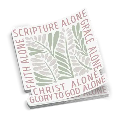 The Five Solas Floral Sticker