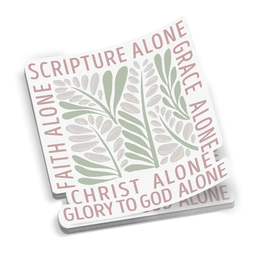 The Five Solas Floral Sticker