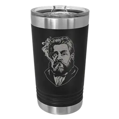 Charles Spurgeon Smoking a Cigar Insulated Pint