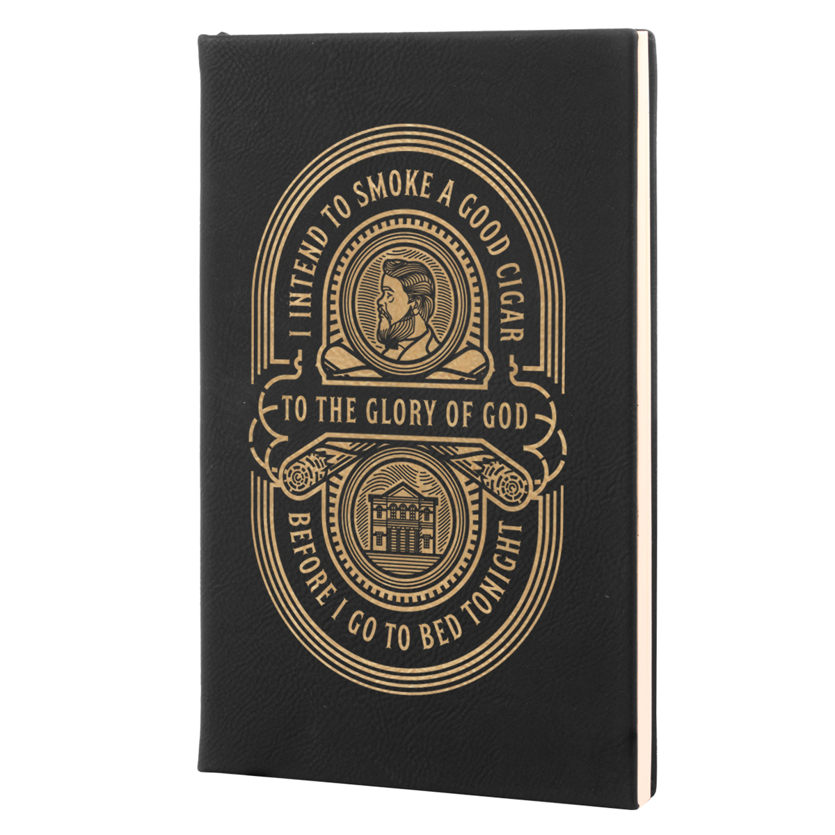 Charles Spurgeon Cigar Quote Leatherette Hardcover Journal