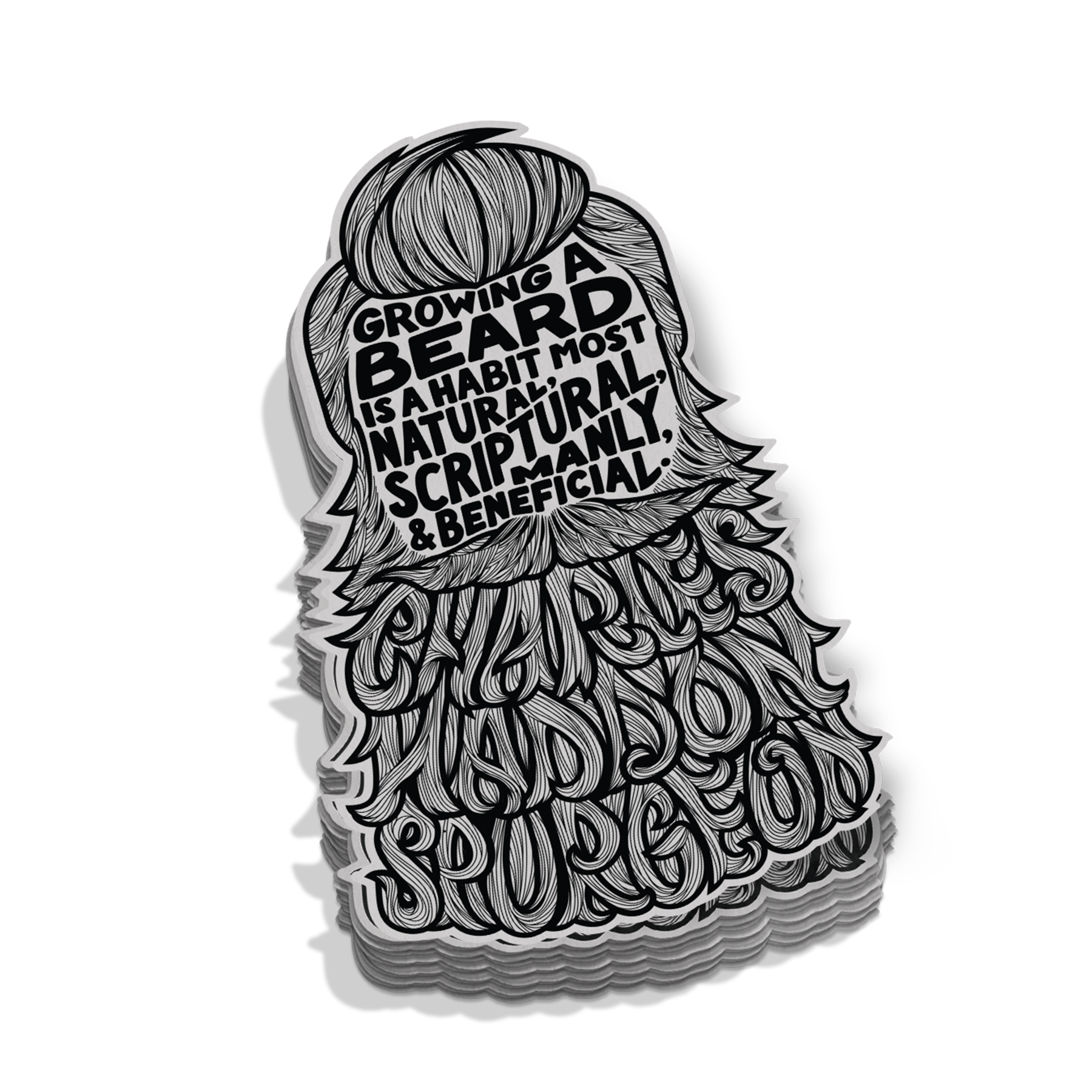 Growing A Beard Sticker