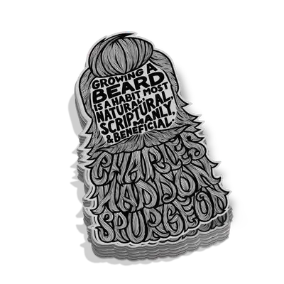 Growing A Beard Sticker
