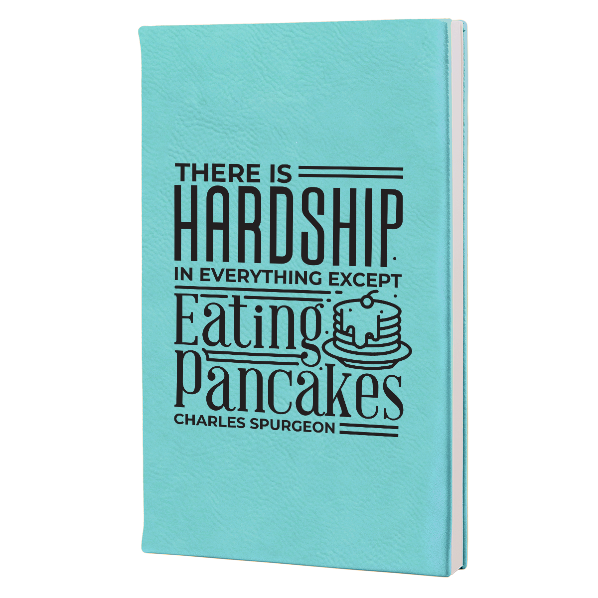 Eating Pancakes Leatherette Hardcover Journal