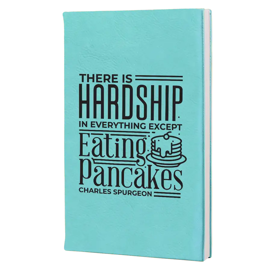 Eating Pancakes Leatherette Hardcover Journal