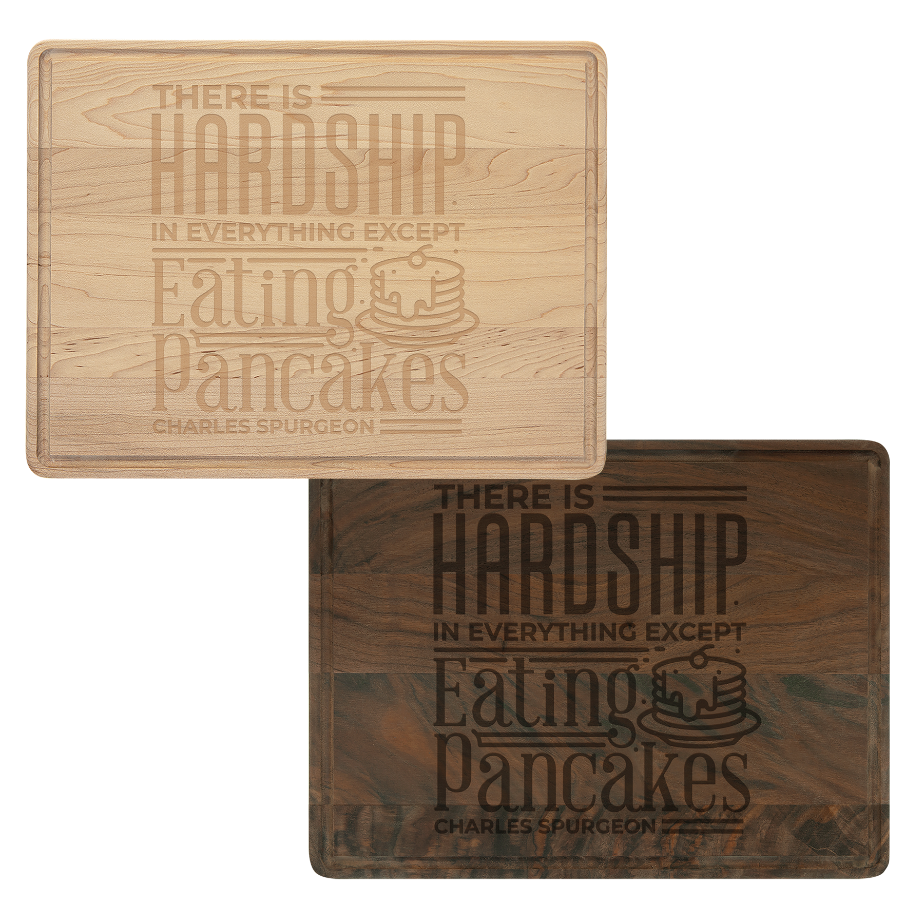 Eating Pancakes Cutting Board Drip