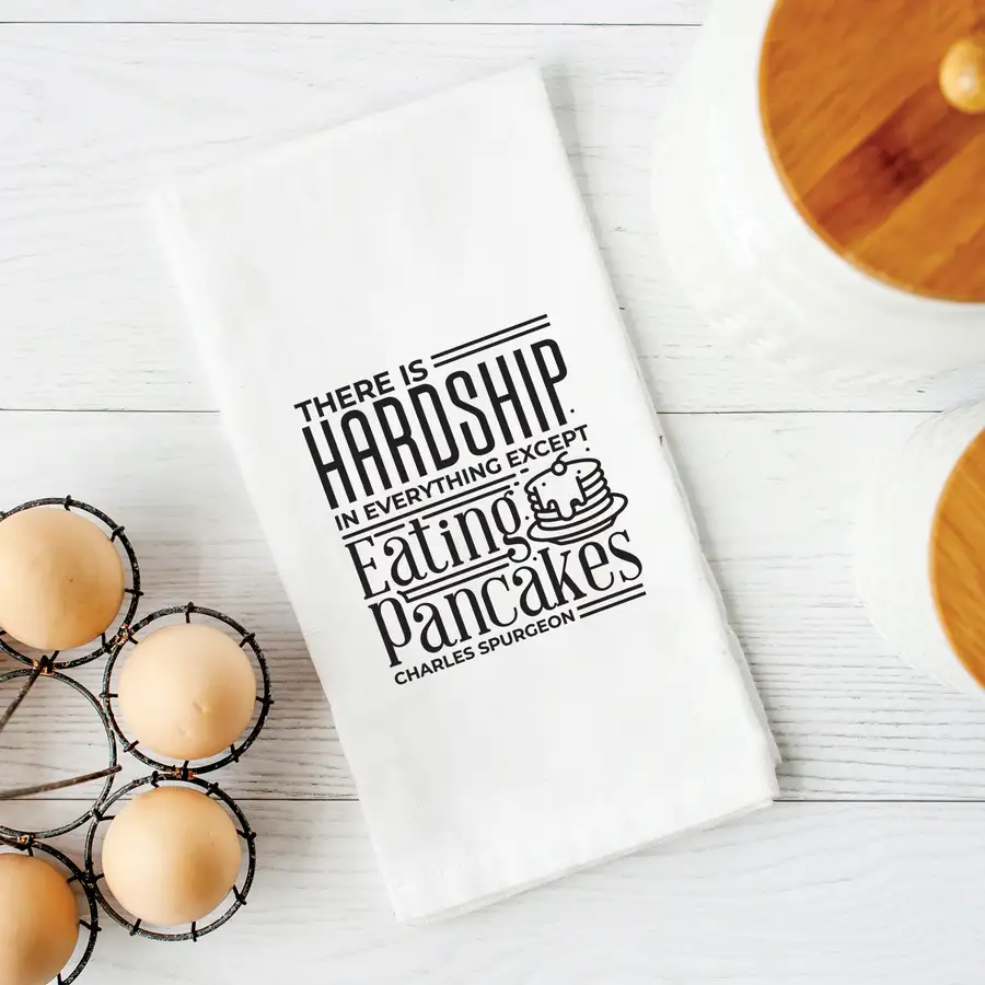 Eating Pancakes Tea Towel #2
