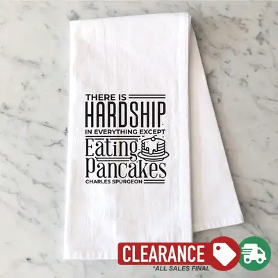 Eating Pancakes Tea Towel Quick Ship