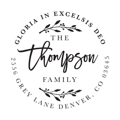 Gloria In Excelsis Deo Address Stamp