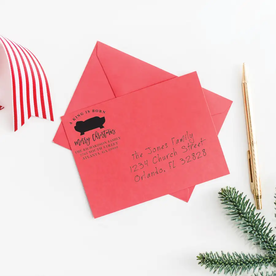 A King Is Born Address Stamp #2