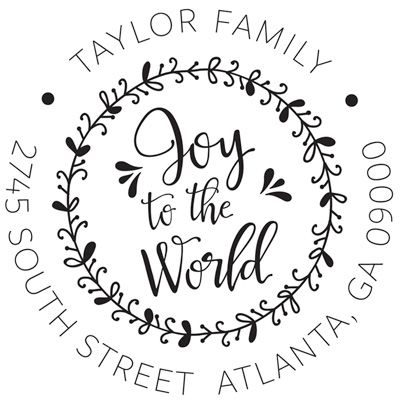 Joy To The World Address Stamp