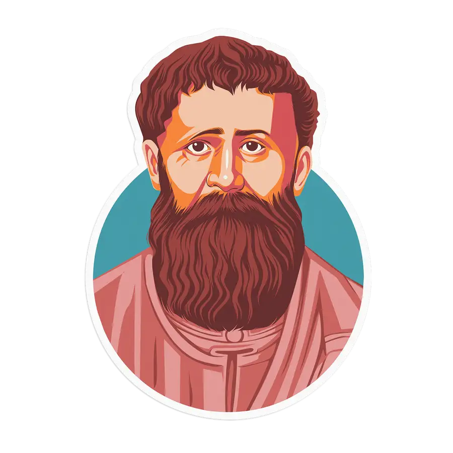 Saint Augustine Portrait Sticker #2