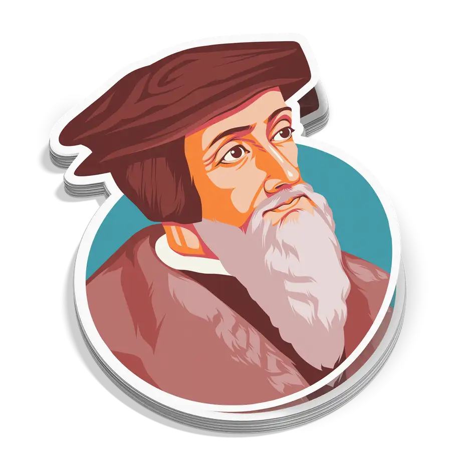 John Calvin Portrait Sticker