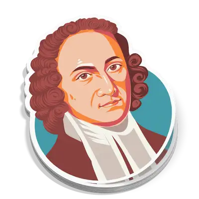 Jonathan Edwards Portrait Sticker