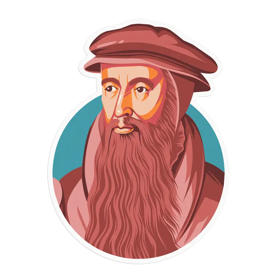 John Knox Portrait Sticker #2
