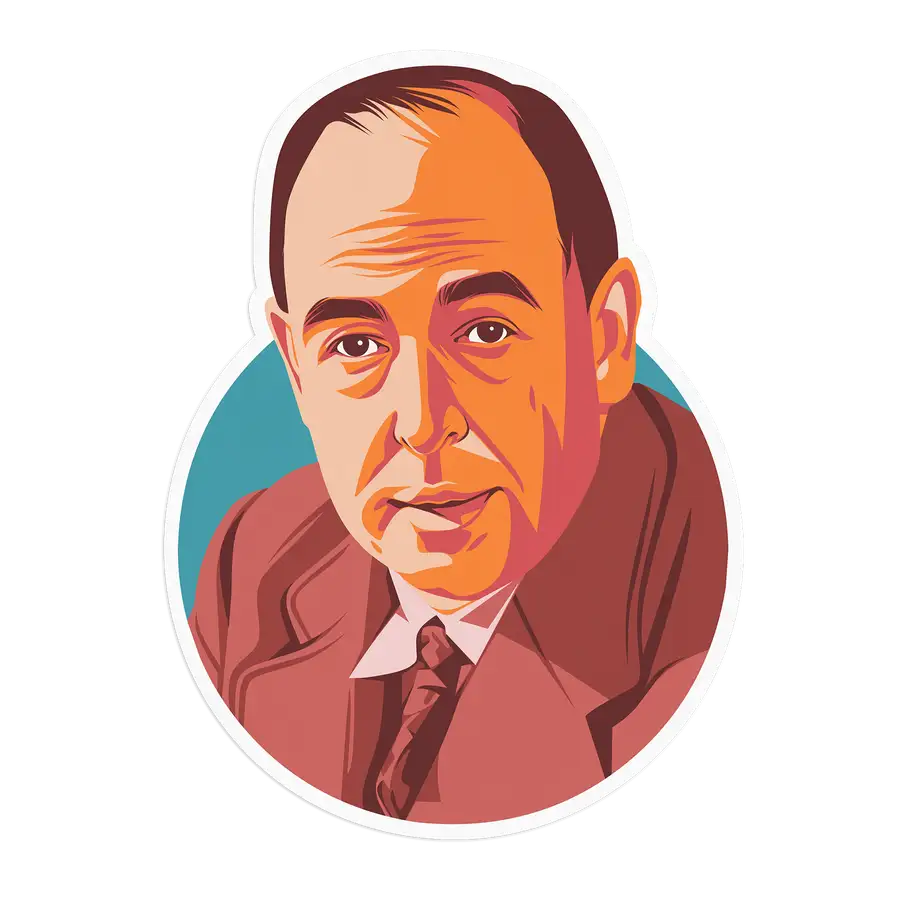 C.S. Lewis Portrait Sticker #2
