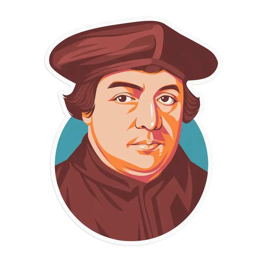 Martin Luther Portrait Sticker #2