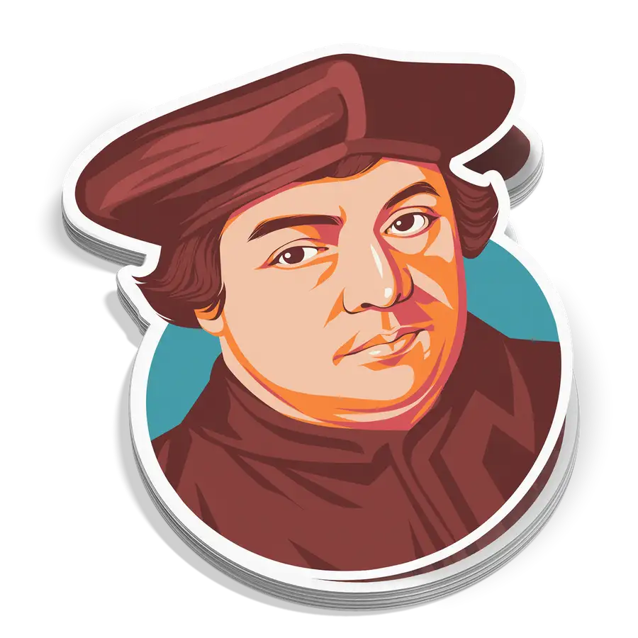 Martin Luther Portrait Sticker