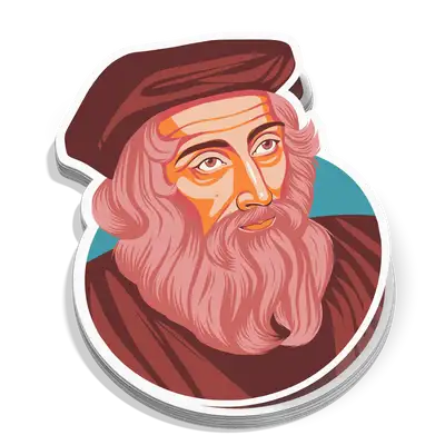 John Wycliffe Portrait Sticker