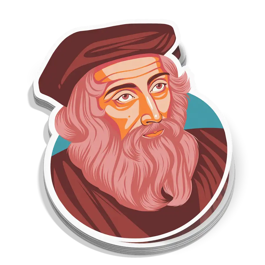 John Wycliffe Portrait Sticker