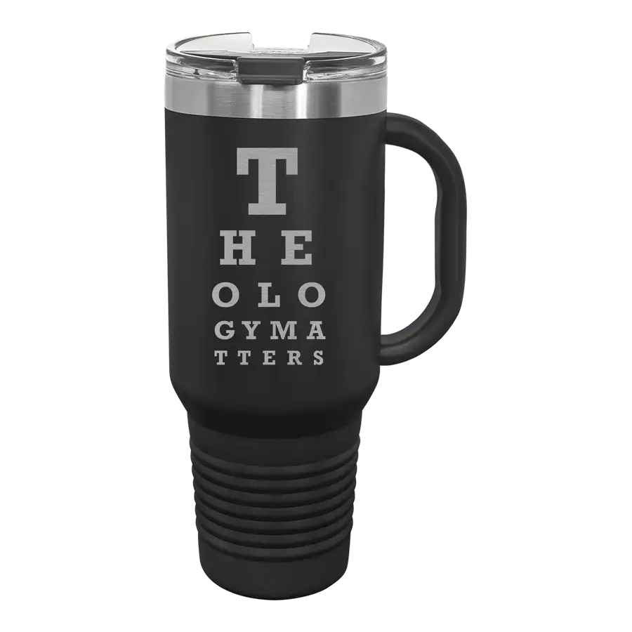 Theology Matters Eye Chart 40 oz Insulated Travel Tumbler