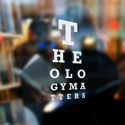 Theology Matters Eye Chart Vinyl Decal