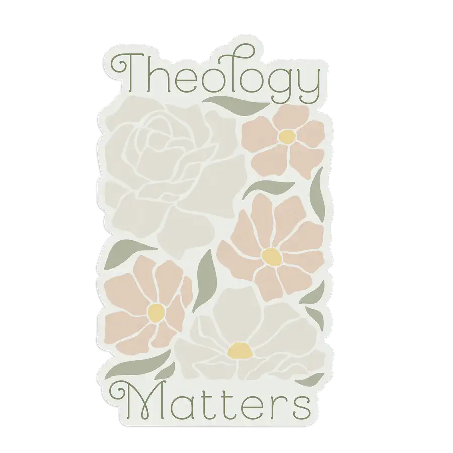 Theology Matters (Floral) Sticker #2