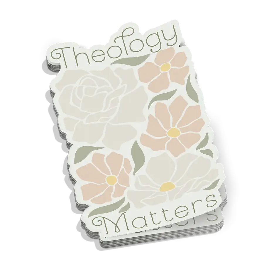 Theology Matters (Floral) Sticker