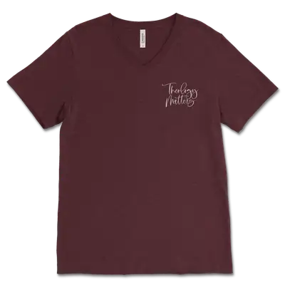 Theology Matters Left Chest V‐Neck Tee
