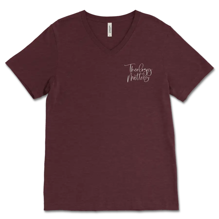 Theology Matters Left Chest V&dash;Neck Tee