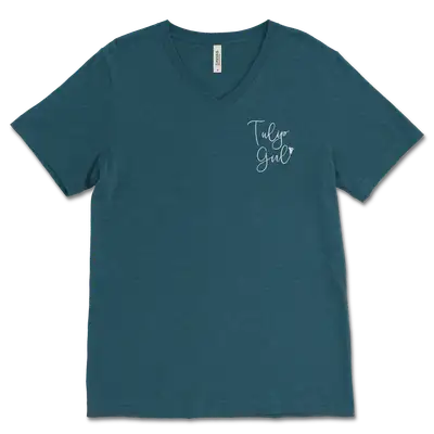 Tulip Girl Left Chest V‐Neck Tee