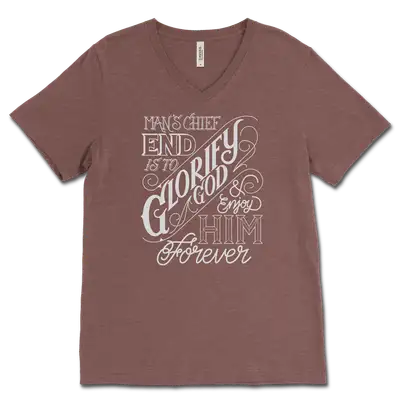 The Chief End of Man V‐Neck Tee