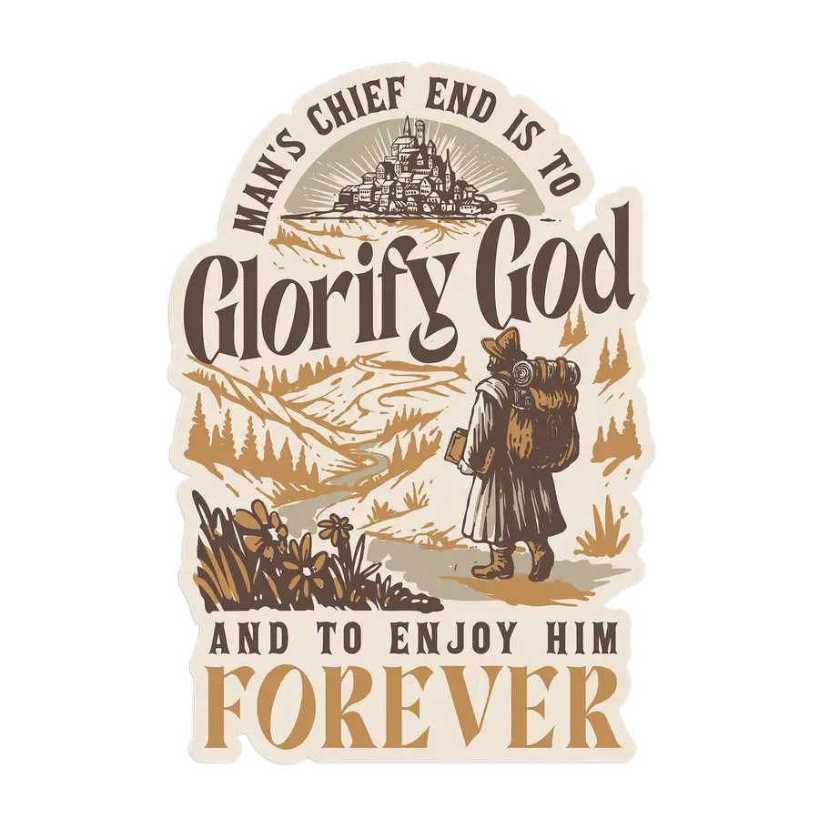 Glorify God And Enjoy Him Sticker #2