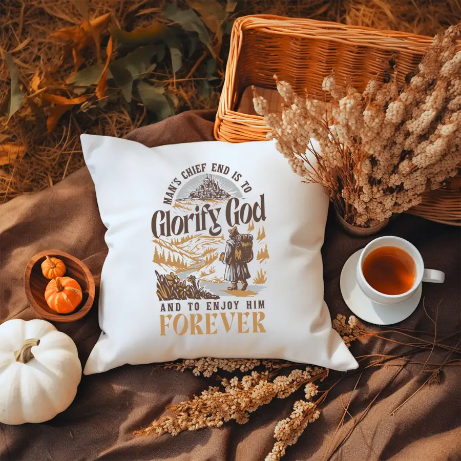 Glorify God And Enjoy Him Pillow Cover