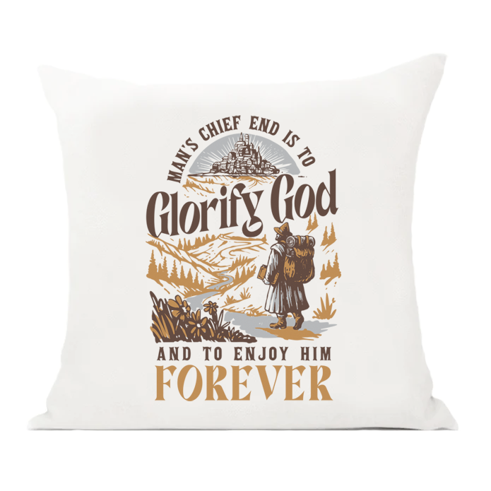 Glorify God And Enjoy Him Pillow Cover