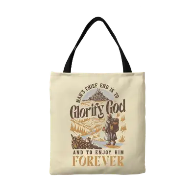 Glorify God And Enjoy Him Canvas Tote
