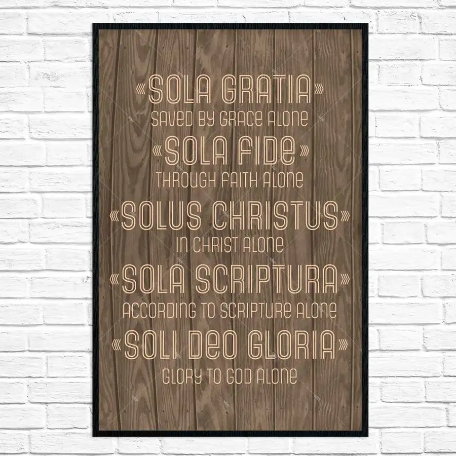 The Five Solas Poster Print