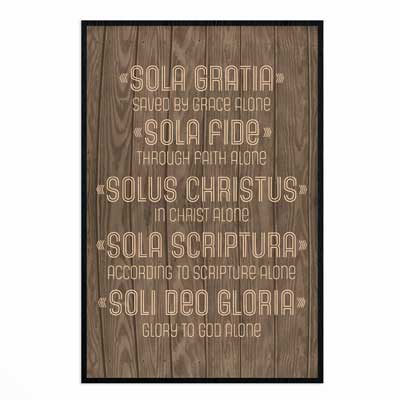 The Five Solas Poster Print