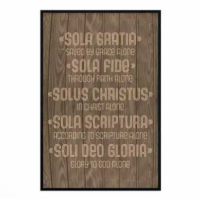The Five Solas Poster Print