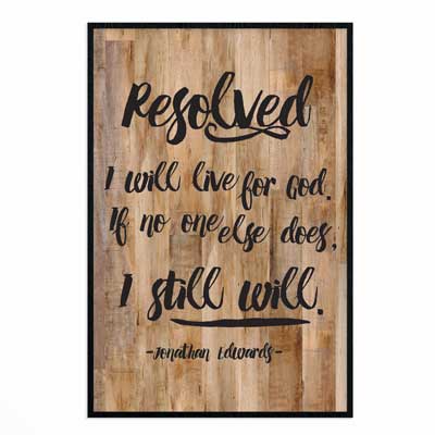 Resolved I Will Live Poster Print
