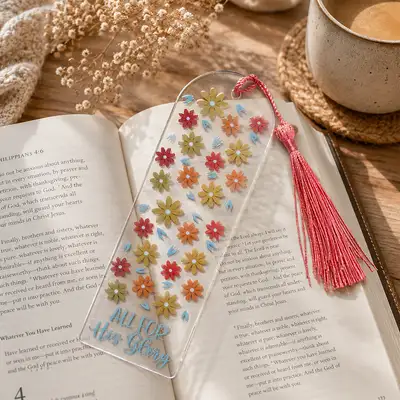 All For His Glory Acrylic Bookmark