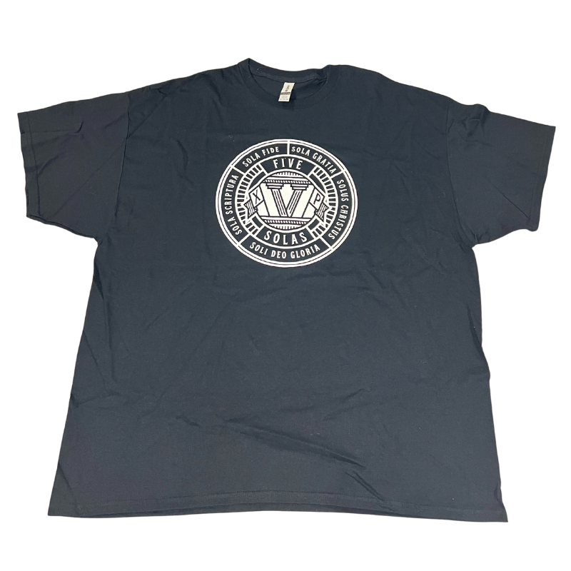 Clearance: 2XL, Black, 5 Solas Badge Standard Tee