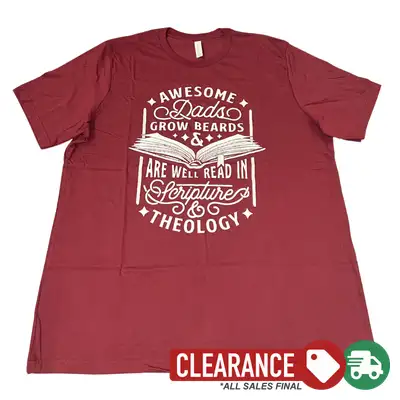 Clearance: 2XL, Heather Cardinal, Awesome Dads Tee