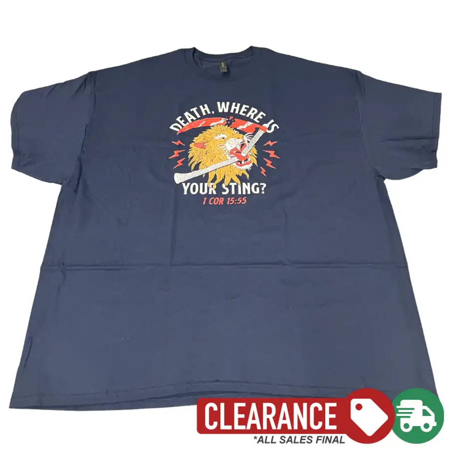 Clearance: 4XL, Navy, Death Where Is Your Sting Standard Tee