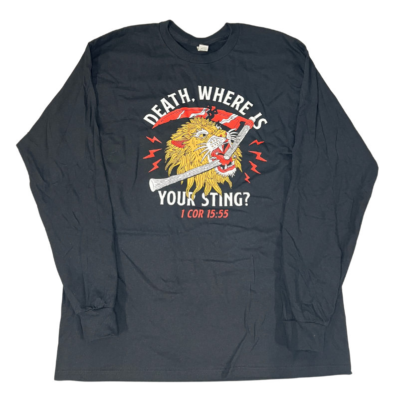 Clearance: L, Black, Death Where Is Your Sting Longsleeve
