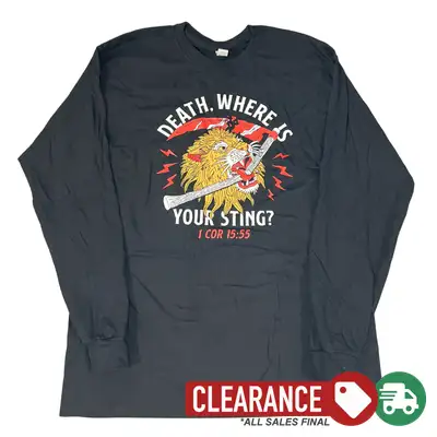 Clearance: L, Black, Death Where Is Your Sting Longsleeve
