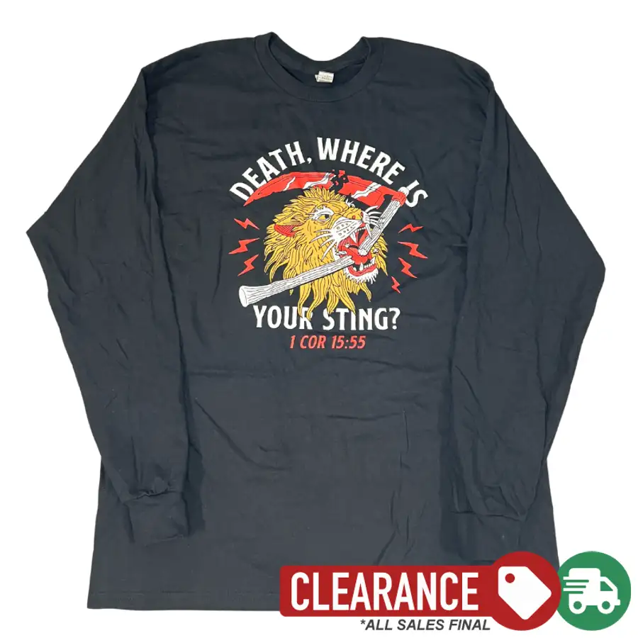 Clearance: L, Black, Death Where Is Your Sting Longsleeve