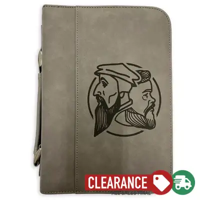 Clearance: L, Grey, Logo Bible Cover